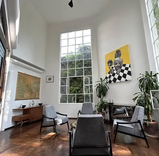 Deco House With Park View Rooftop Mexico City